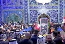 «لبیک یا خامنهای» در دارالذکر؛ عهد دوباره عراقیها در حرم امام رضا(ع)