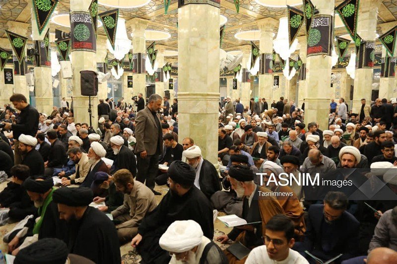مراسم چهلم آیت‌الله شبیری زنجانی در حرم حضرت معصومه(س) برگزار شد+ عکس