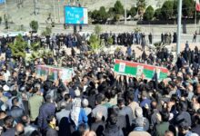تشییع پیکر ۲ تن از شهیدان حادثه تروریستی راسک در زاهدان
