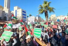 تظاهرات گسترده در مقابل سفارت آمریکا در اردن