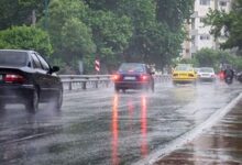 جادههای شمال غرق در باران و مه
