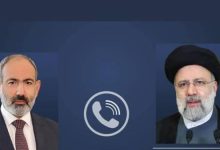 رایزنی رئیسی و پاشینیان در خصوص آخرین تحولات قفقاز