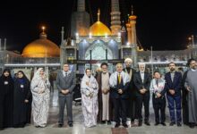 سفرای چهار کشور آمریکای جنوبی در حرم کریمه اهلبیت(ع) حضور یافتند