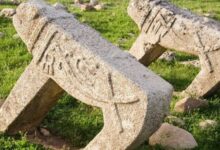 «شیرسنگی» نمادی از سلحشوری بر گورهای بزرگان بختیاری