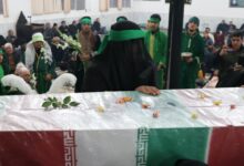 فریاد «یاحسین(ع)» بدرقه «شهید گمنام» در درهدُر رفسنجان