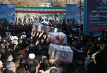 وداع باشکوه مردم سنندج با پیکرهای مطهر 4 شهید گمنام
