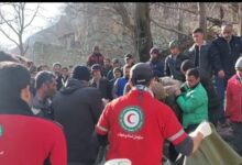 یک کشته و 3 مصدوم بر اثر ریزش سنگ در ارتفاعات آهار+عکس