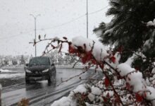 بارش برف و کولاک مقطعی در راههای استان زنجان