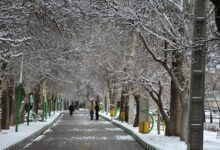 برف و باران در راه همدان