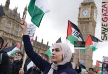 راهپیمایی گسترده لندنیها در حمایت از مردم فلسطین
