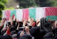 پیکر سردار شهید مدافع حرم «حجت‌الله امیدوار» در کرمانشاه تشییع شد