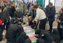 پیکر مطهر شهیدان آقازاده و کریمی به قم رسید+ فیلم و عکس