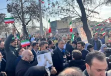 حضور رییس سازمان انرژی اتمی در راهپیمایی ۲۲ بهمن