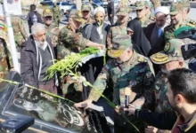 حضور فرمانده نزاجا بر مزار شهیدان بابایی و لشکری