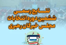 اسامی نهایی نمایندگان مجلس خبرگان در تهران + تعداد آرا
