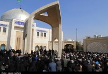 شهید گمنام 23 ساله در دادگستری قزوبن آرام گرفت