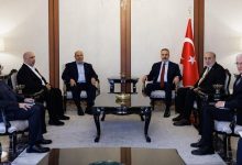 تأکید وزیر خارجه ترکیه بر حمایت همهجانبه از حقوق فلسطینیان در دیدار با هیئت ارشد حماس