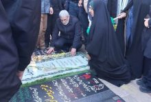 حضور سردار قاآنی در گلزار شهدای کرمان