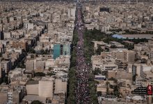 تصاویر هوایی رسانه رهبر معظم انقلاب از جمعیت عظیم مردم تهران در تشییع رهبر شهید