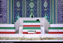 ببینید| ادای احترام حدادعادل و مقامات کشور به پیکر رهبر شهید