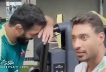 کل‌کل یزدانی و خلیل‌زاده در سالن بدنسازی فدراسیون کشتی