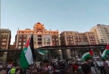 درخواست مردم اسپانیا برای قطع روابط دیپلماتیک با رژیم صهیونیستی +فیلم