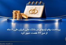 بانک ملی ایران بیش از ۲۶ همت تسهیلات قرضالحسنه ازدواج در ۶ ماه نخست سال پرداخت کرد