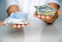 اعلام نرخ حواله دلار، یورو، درهم و روبل در مرکز مبادله ایران