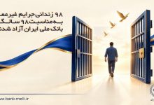 آزادی ۹۸ زندانی جرایم غیرعمد به مناسبت سالروز تأسیس بانک ملی ایران