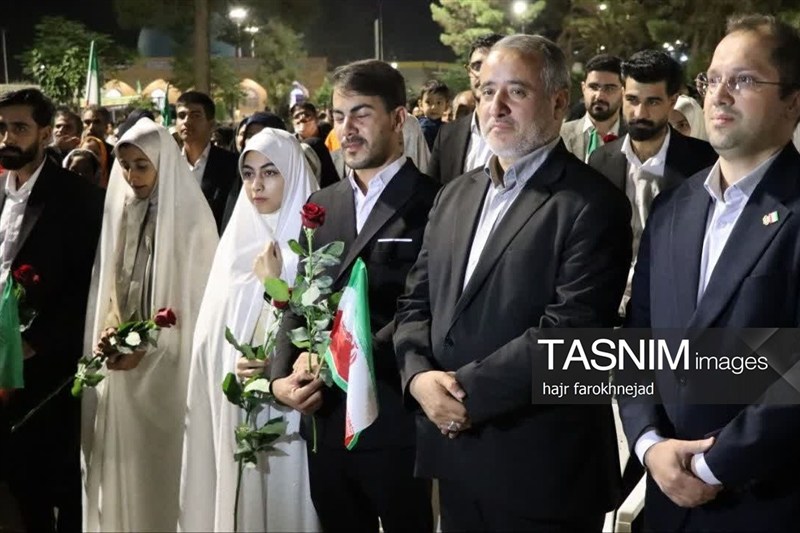 جشن وصال 15 زوج جوان در اجتماعات مردمی بیرجند