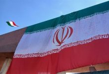 ابرپرچم ایران در سردر دانشگاه شریف به اهتزاز درآمد